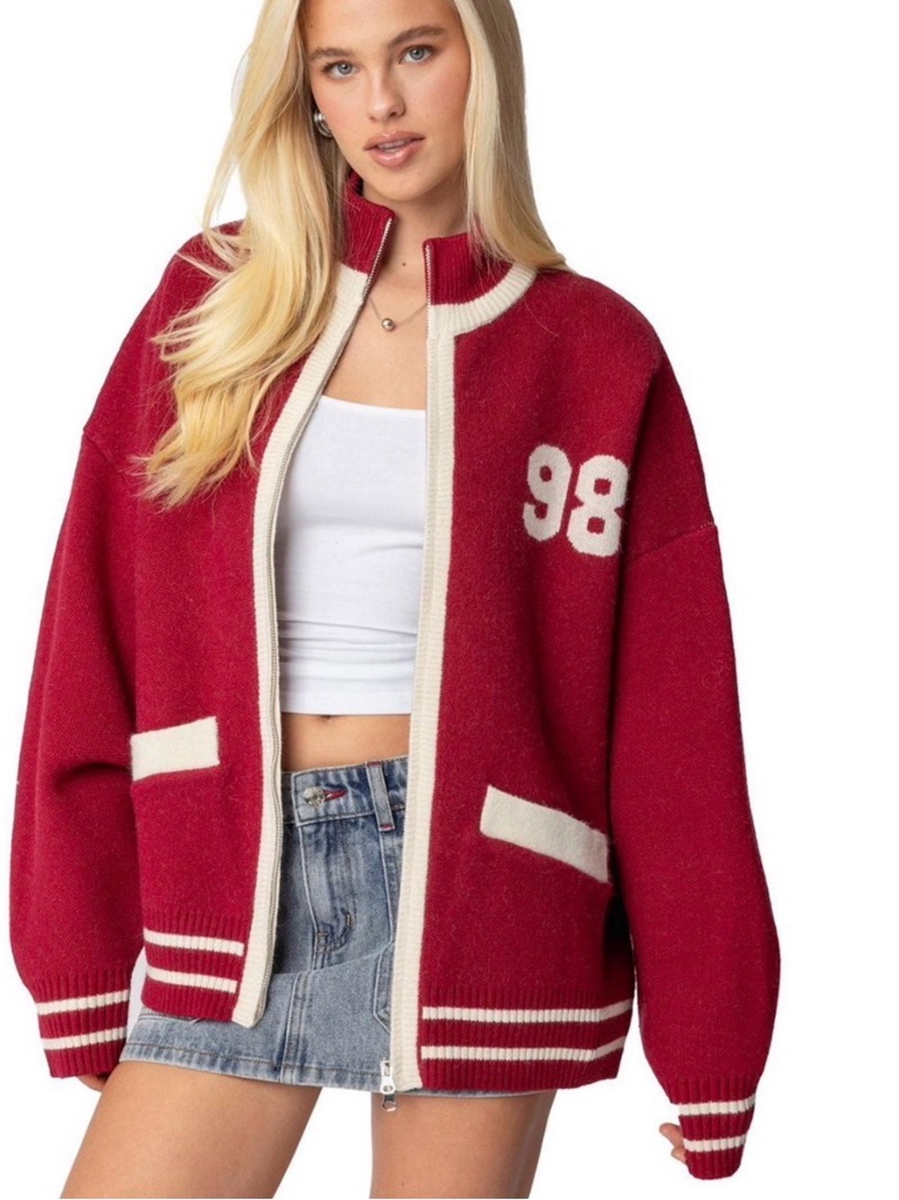 Edikted Varsity Sweater - Medium
